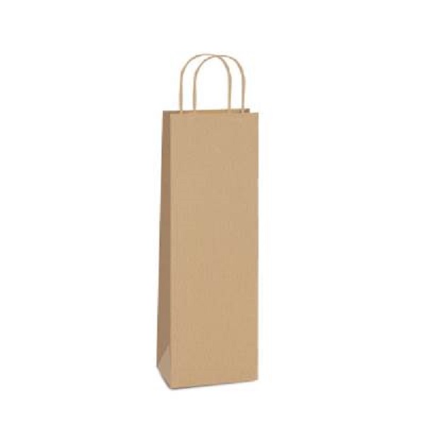 Sacola Papel Kraft Garrafa 35x13x8 1 UN Packpel