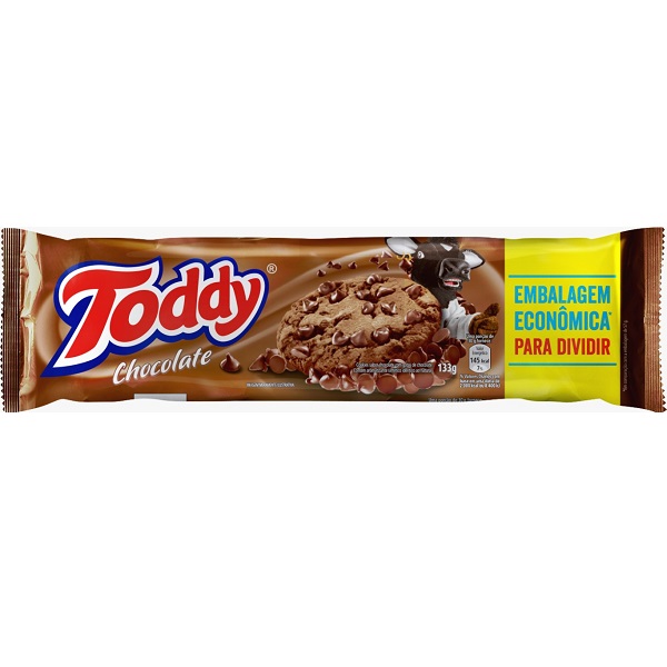 Cookie sabor Chocolate com Gotas de Chocolate 133g 1 PT Toddy