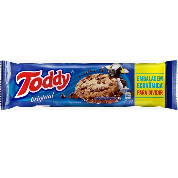 Cookie sabor Baunilha com Gotas de Chocolate 133g 1 PT Toddy