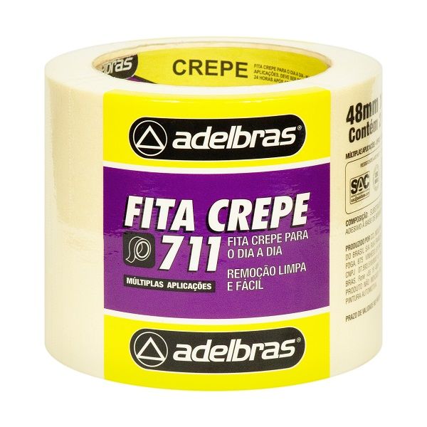 Fita Crepe 48x40 711 PT 2 UN Adelbras