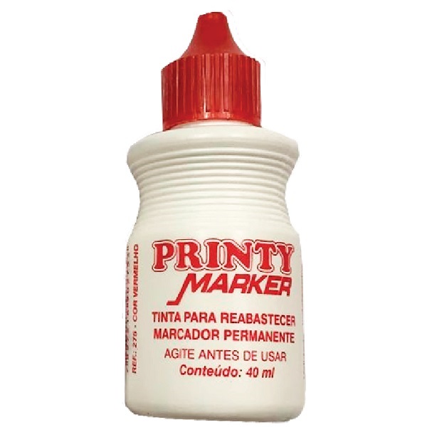 Reabastecedor Marcador Permanente Vermelho 40ml 1 UN Carbrink