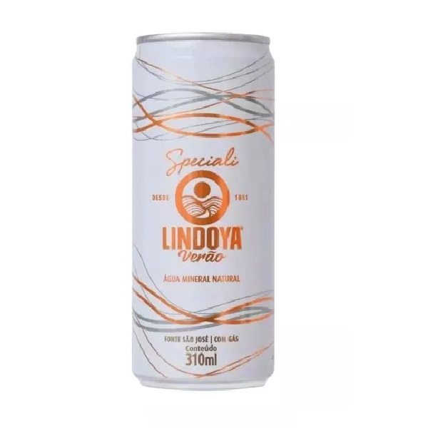 Água Mineral Com Gás Lata Speciali 310ml Lindoya