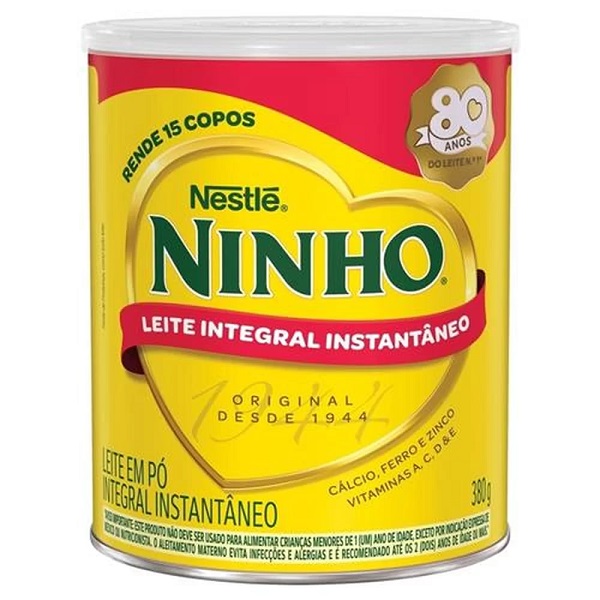 Leite em Pó Integral Instantâneo 380g 1 UN Ninho
