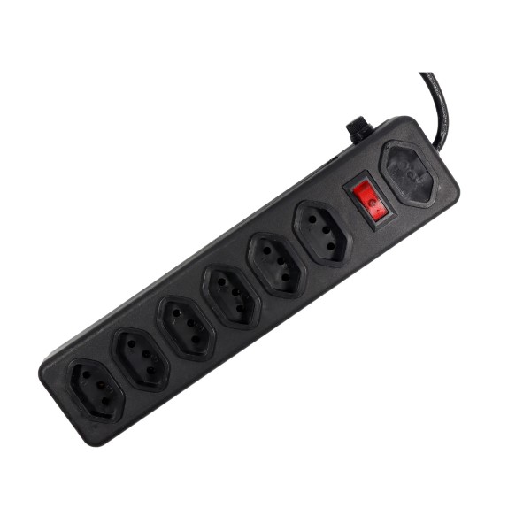 Filtro de Linha 6 Tomadas Bivolt 1,5m Preto 1 UN OEX