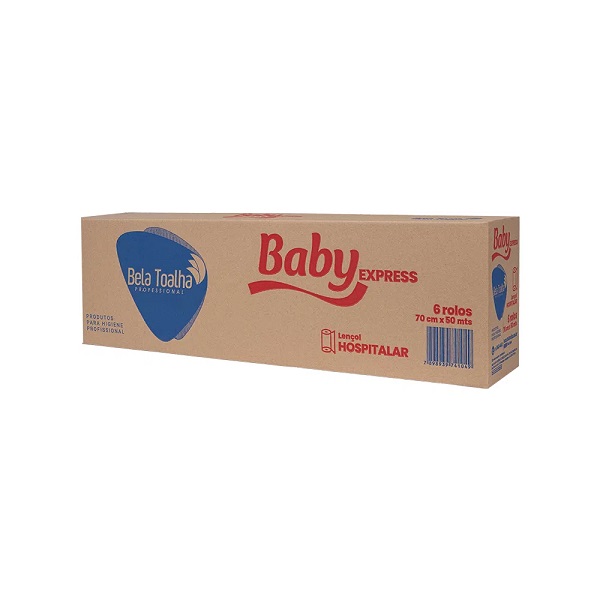 Bobina Lençol para Maca Hospitalar 70cm x 50m CX 6 RL Baby