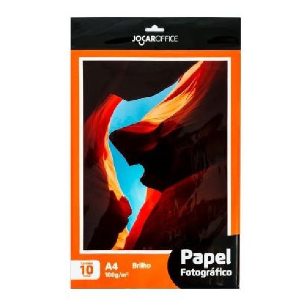 Papel Fotográfico Brilhante A4 180g PT 10 FL Jocar