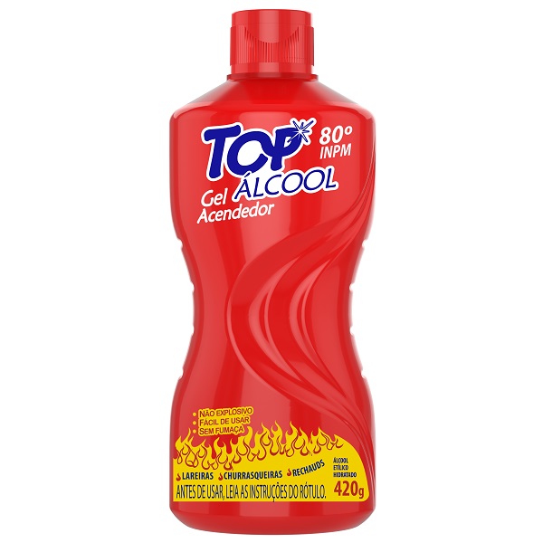 Álcool em Gel Acendedor 80° INPM 420g 1 UN TOP ÁLCOOL