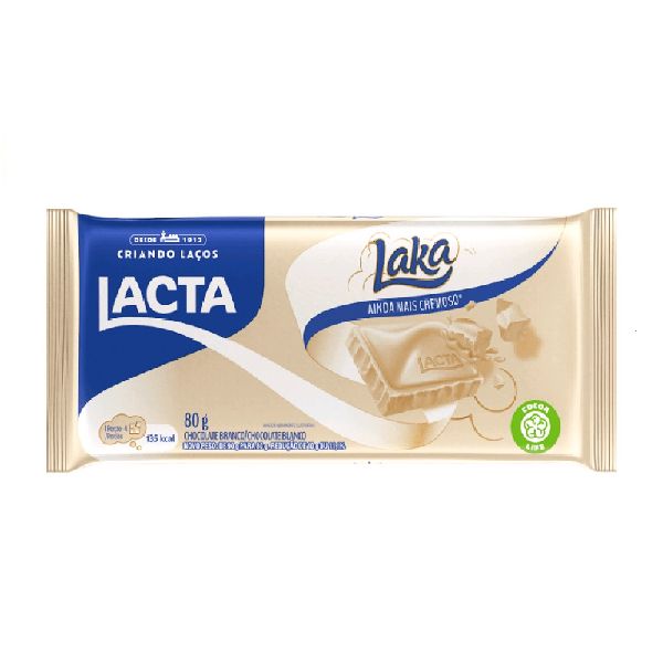 Chocolate Branco Laka 80g 1 UN Lacta