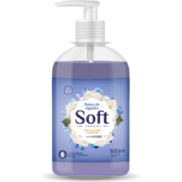 Sabonete Líquido Soft Flores de Algodão 500ml 1 UN Edumax