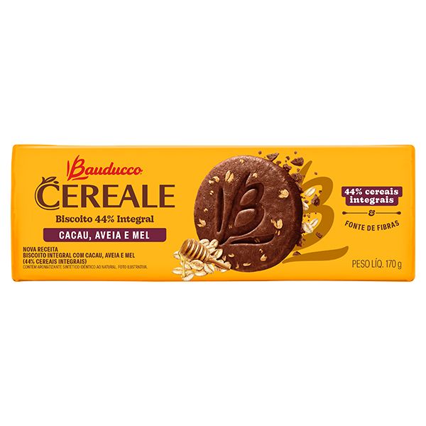 Biscoito Cereale Sabor Cacau 170g 1 UN Bauducco