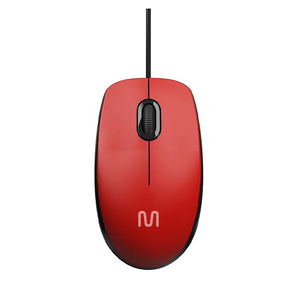 Mouse Óptico com Fio 1200dpi Vermelho MF400 1 UN Multi