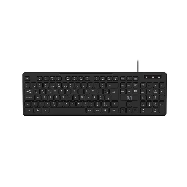 Teclado com Fio Multimídia USB TC294 Preto 1 UN Multi