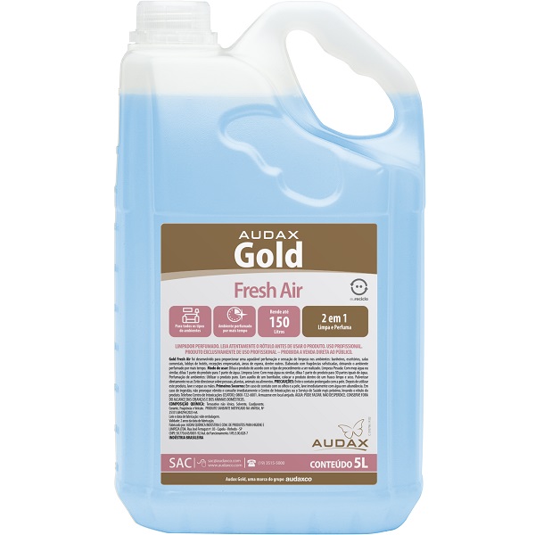 Limpador 2 em 1 Limpa e Perfuma Gold Fresh Air Talco 5L - Rende até 150 Litros 1UN Audax