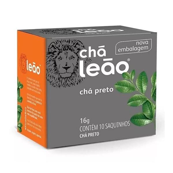 Chá Preto Sachês de 1g CX 10 UN Leão