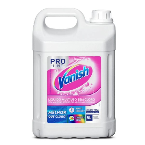 Alvejante sem Cloro Tira Manchas Gel Pink Linha Pro 5L 1 UN Vanish