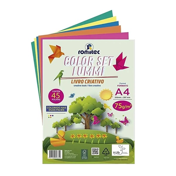 Livro Criativo A4 Lummi 45 Folhas 1 UN Romitec