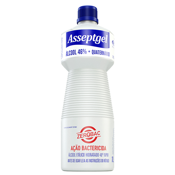 Alcool Bactericida 46º 1L 1 UN Asseptgel
