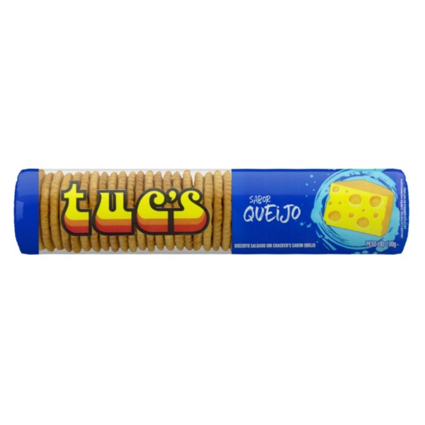 Biscoito Salgado Tuc's Din Crackers Sabor Queijo 100g 1 UN Bela Vista