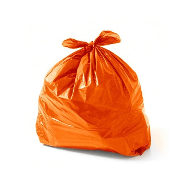Saco de Lixo Reforçado 300L Laranja 110x130cm PT 100 UN Plastjoia