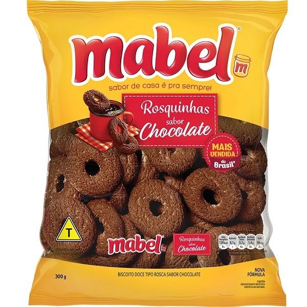 Biscoito Rosquinhas Chocolate 300g 1 PT Mabel