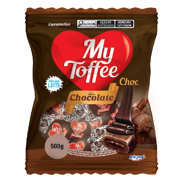 Bala Recheada Chocolate 500g 1 PT My Toffee