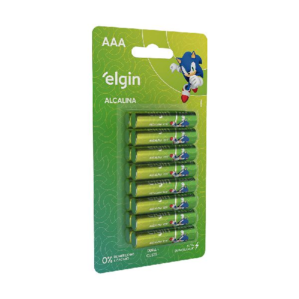 Pilha Alcalina Palito AAA Cartela com 16 UN Elgin
