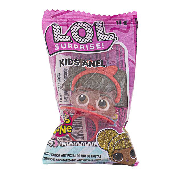 Pirulito com Anel LOL Surprise Sortido 13g 1 UN Kids Zone