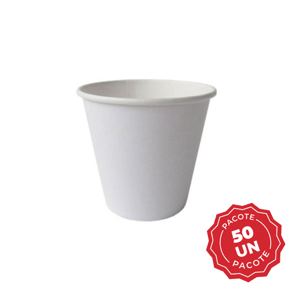 Copo Descartável de Papel Branco 60 ml PT 50 UN Monouso