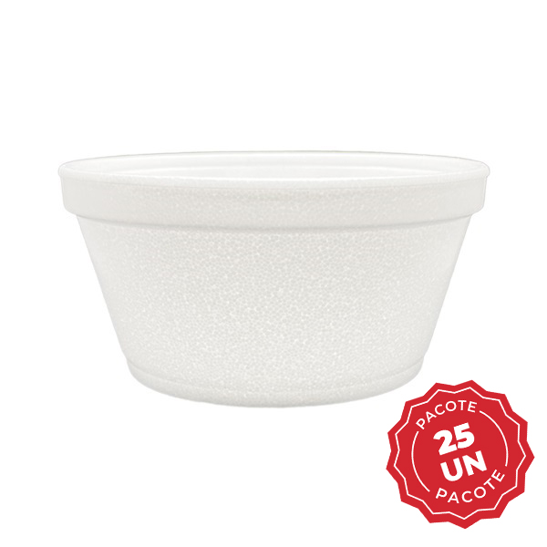 Pote Térmico EPS 240ml Branco PT 25 UN Ultra