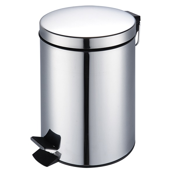 Lixeira Redonda com Pedal 12L Inox 1 UN Lar Plásticos