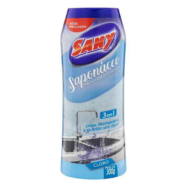 Saponáceo em Pó Cloro Ativo 300g 1 UN Sany