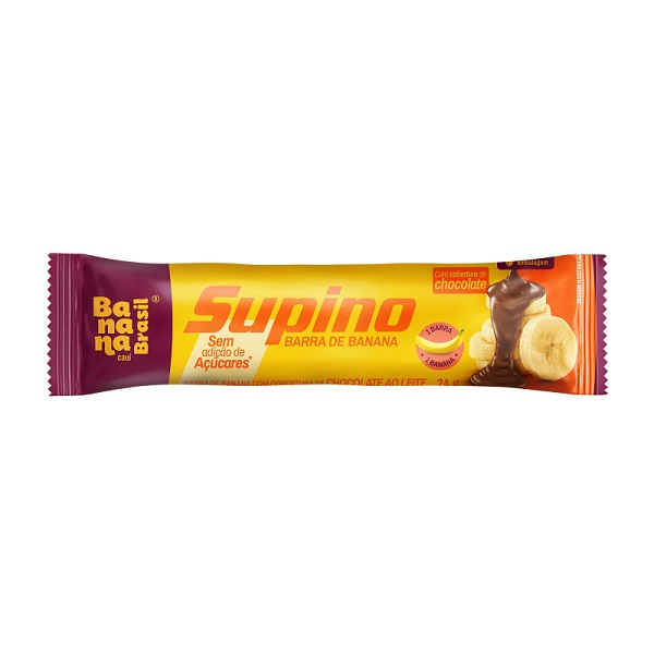 Barra de Fruta Supino Banana e Chocolate ao Leite Zero e Sem Glúten 24