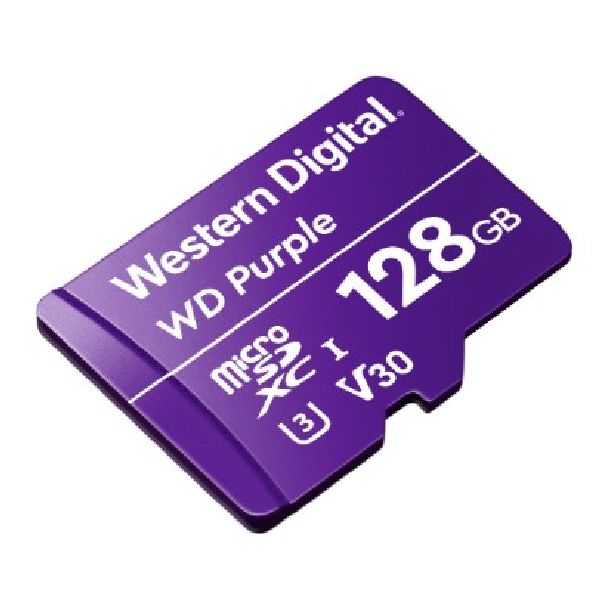 Cartão de Memoria Micro SD 128GB WD Purple 1 UN Intelbras