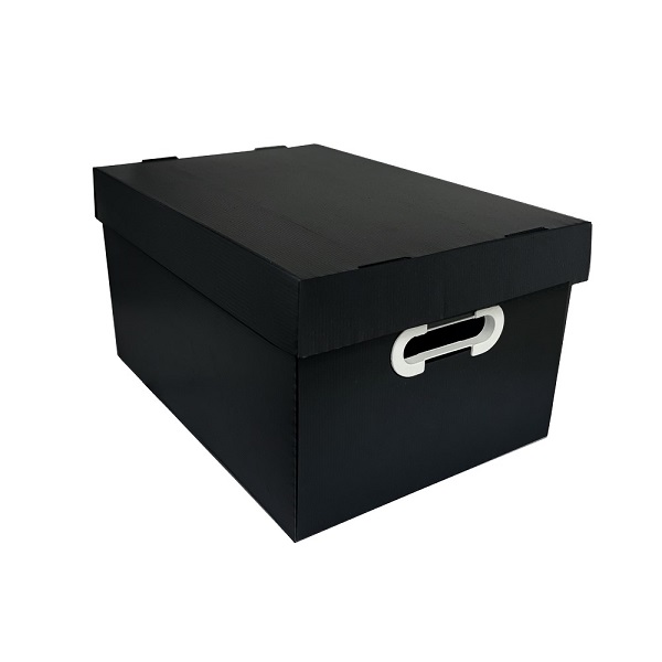 Caixa Organizadora com Tampa Preto 46x32x25cm 1 UN Dello