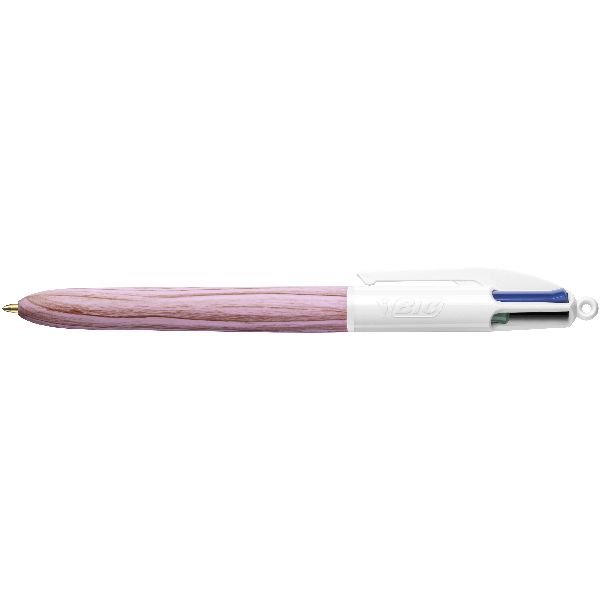 Caneta Esferográfica 4 Cores Madeira Rosa 1,0mm 1 UN Bic