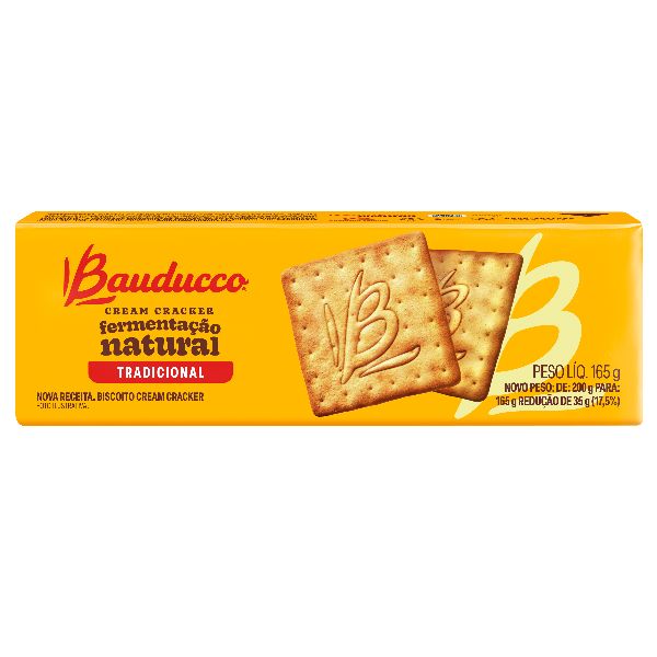 Biscoito Cream Cracker 165g 1 UN Bauducco