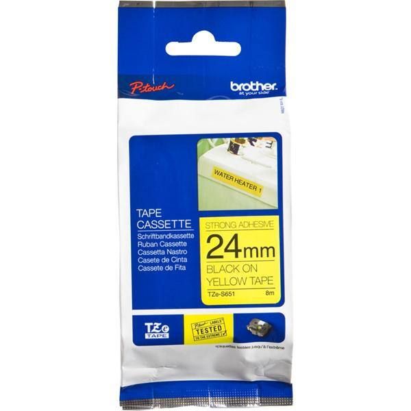Fita para Rotulador 24mm Preto e Amarelo 1 UN Brother