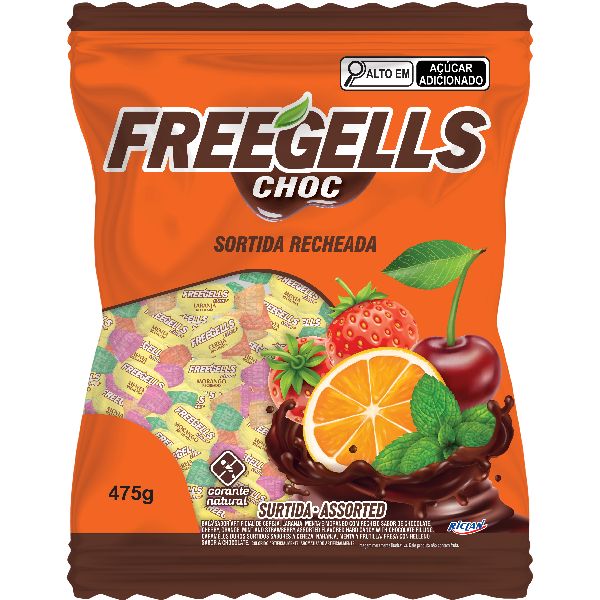 Bala Chocolate Sortida 475g 1 PT Freegells