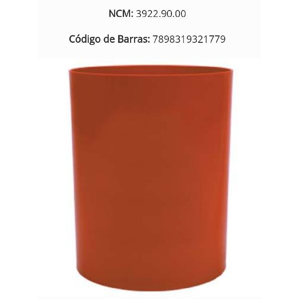 Cesto de Lixo sem Tampa Vermelho 14L 1 UN Bralimpia