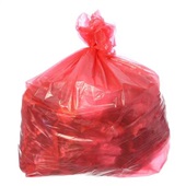 Saco de Lixo Econômico Vermelho 200L 100 UN Plastjoia