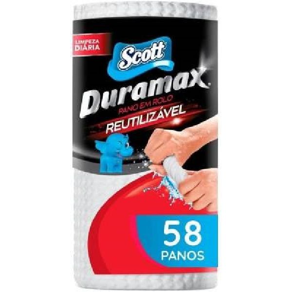 Papel Toalha Branco Reutilizável C/58 Folhas Fardo com 24 UN Duramax