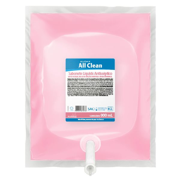 Sabonete Antisséptico Triclosan All Clean Refil 800ml 1 UN Audax