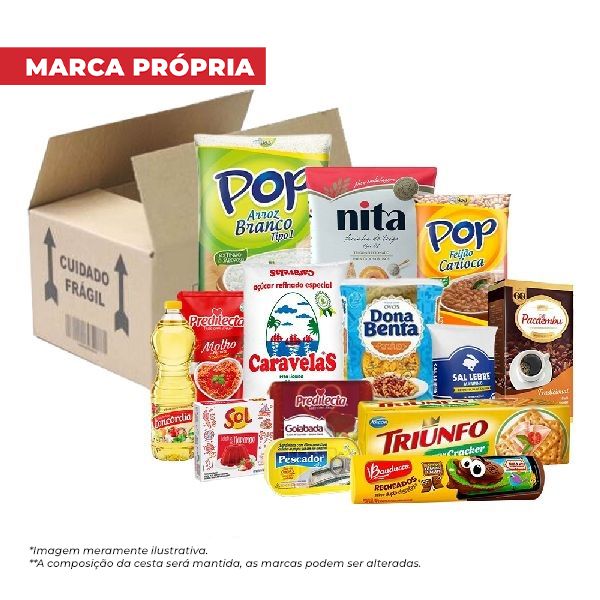 Cesta Básica Econômica 15 itens Gimba