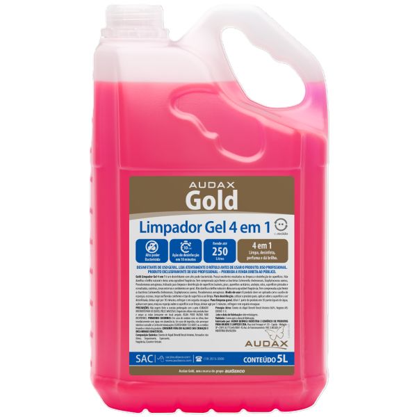 Limpador em Gel 4 em 1 Floral Gold 5L 1 UN Audax