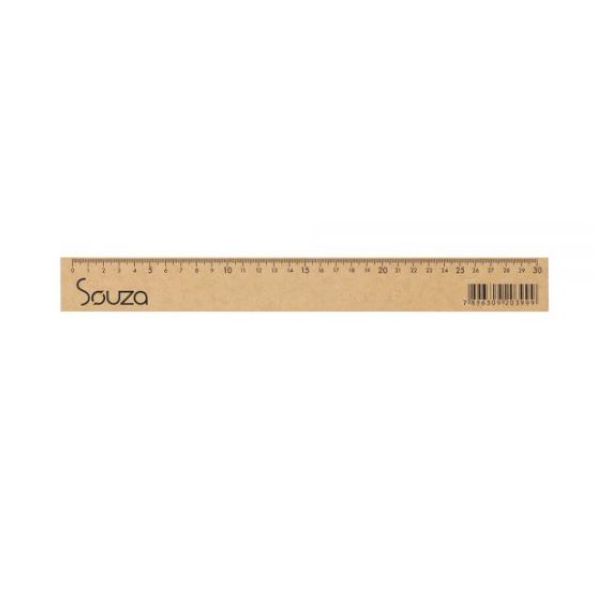 Régua de Madeira MDF 30cm 1532 1 UN Souza
