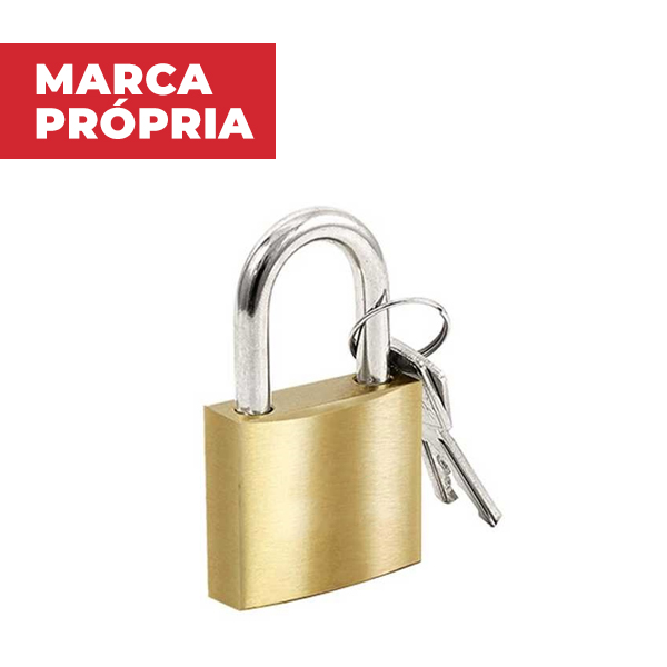 Cadeado em Latão com 3 Chaves 20mm 1 UN Gimba