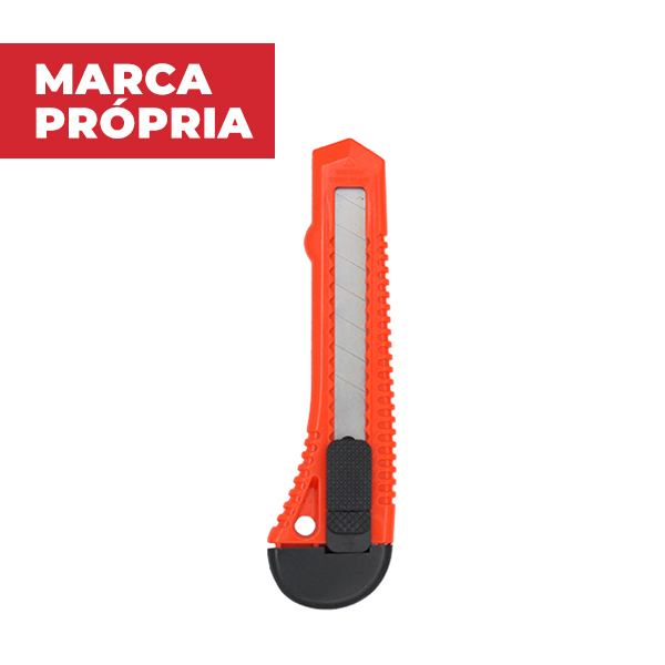 Estilete Largo de Plástico 18mm Cores Sortidas 1 UN Gimba
