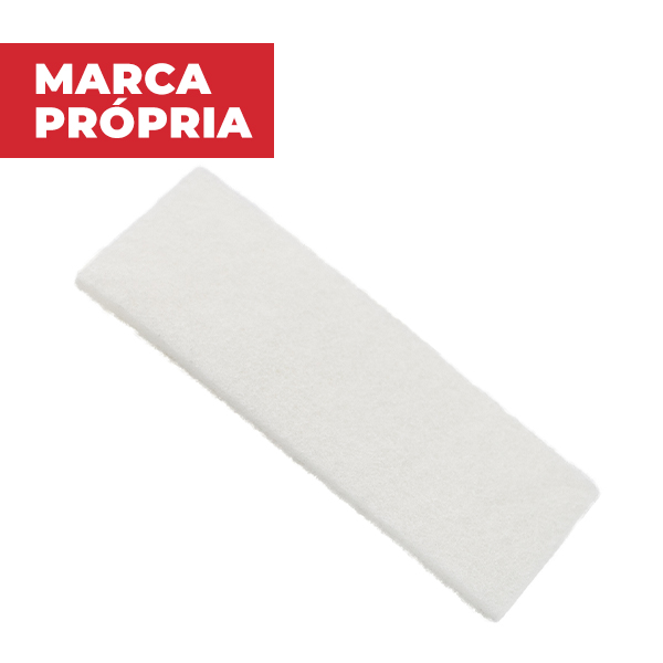 Fibra para Limpeza Leve 10,2x26cm Branca 1 UN Gimba