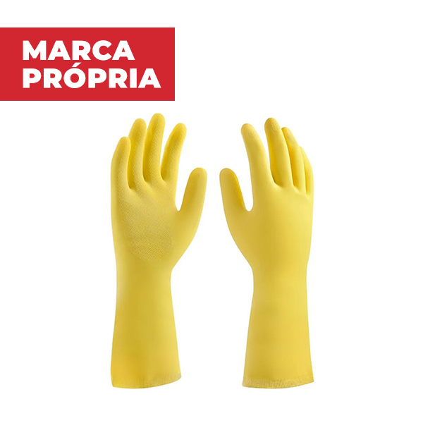 Luva Multiuso G Amarela 1 Par Gimba