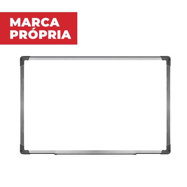 Quadro Branco Não Magnético 90x120cm Alumínio 1 UN Gimba
